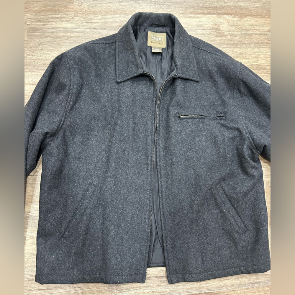 Haggar Charcoal Full-Zip Jacket